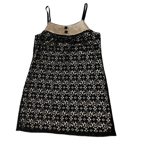 NWT Marciano Lace Satin Shift Mini Dress - Picture 1 of 8